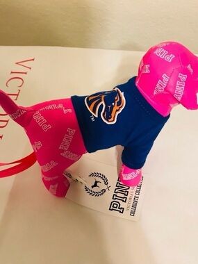PINK Victoria's Secret Boise State, rare mini dog collectible.